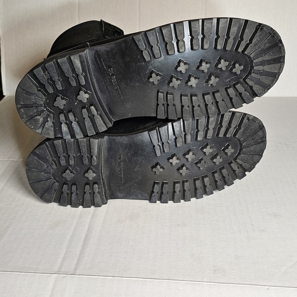 Sears Vintage Oil Resistance Black Men's 11D. Leather Boots. Lace Up. - Picture 3 of 7